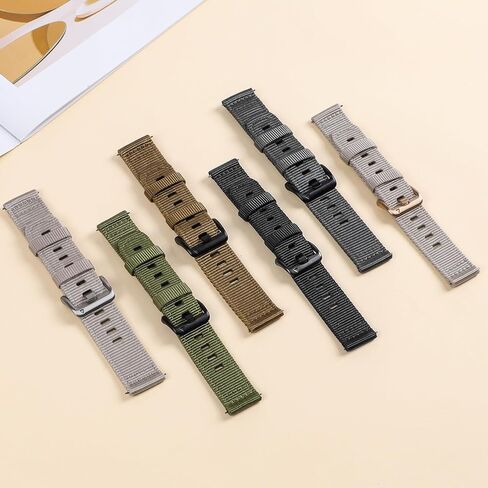 لساعة Vivoactive 5 Vivoactive 6، سوار Venu 2 Venu 3 من النايلون، 20 مم 22 مم إطلاق سريع لـ Forerunner 55/165/255/265 - حزام بديل متين مسامي لـ Garmin Approach S44/S50 in Kuwait