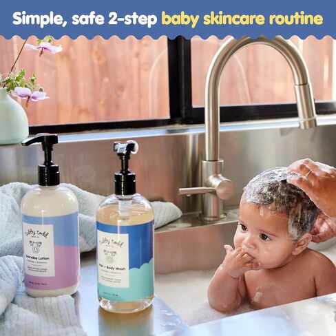 Tubby Todd's Baby Body Wash and All Over Ointment Eczema Set | Gentle, Hypoallergenic Skincare for Newborns and Toddlers, 25 oz, Fragrance-Free in Saudi Arabia