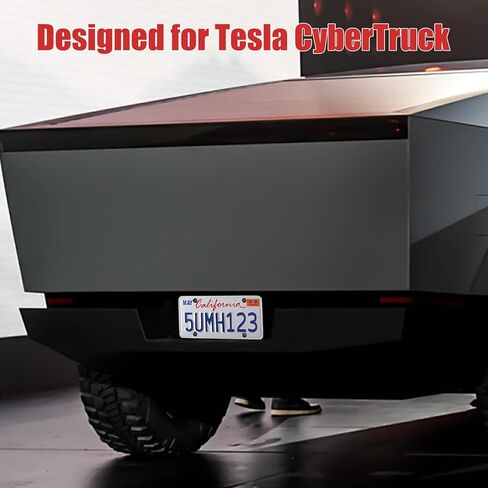 حامل لوحة ترخيص لسيارة Tesla Cybertruck بدون حفر ولا حامل تركيب مواد لاصقة، متوافق مع Tesla Cybertruck 2024 2025 in Kuwait
