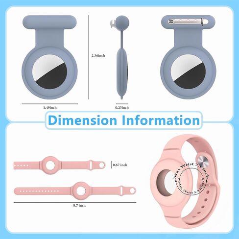 4 عبوات من حوامل العلامات الهوائية المخفية مع قطعة واحدة من سوار Airtag، حامل علامات هوائية من السيليكون المقاوم للماء للأطفال، حافظة جهاز تعقب GPS من Apple، سوار معصم للأمتعة والأحذية وكبار السن والملابس in Kuwait