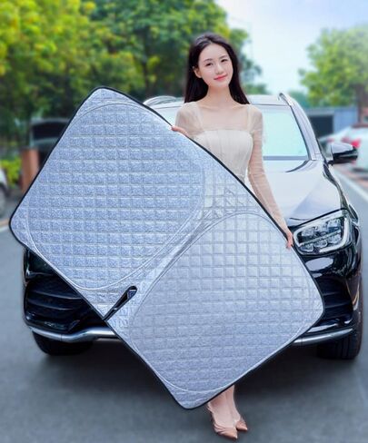Car Windscreen Sun Shade for Jeep Liberty I 2001 2002 2003 2004 2005 2006 2007, Front Windshield Sunshade Blocks UV Rays Sun Visor Protector Keep Vehicle Cooler,C in Kuwait