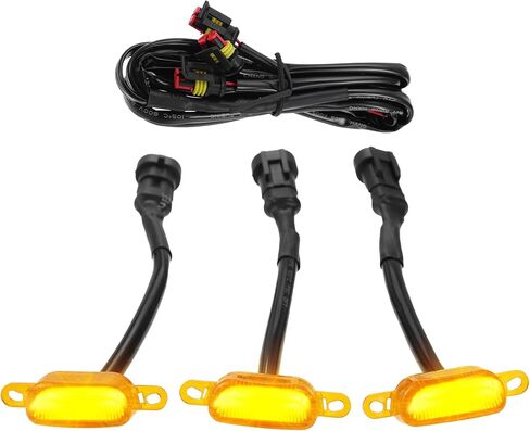 Grill LED Light Front Grille Lights for Ford F150 F250 F350 2004-2019 Amber Light (Set of 3) in Saudi Arabia