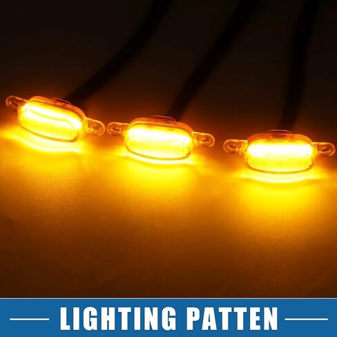 Grill LED Light Front Grille Lights for Ford F150 F250 F350 2004-2019 Amber Light (Set of 3) in Saudi Arabia