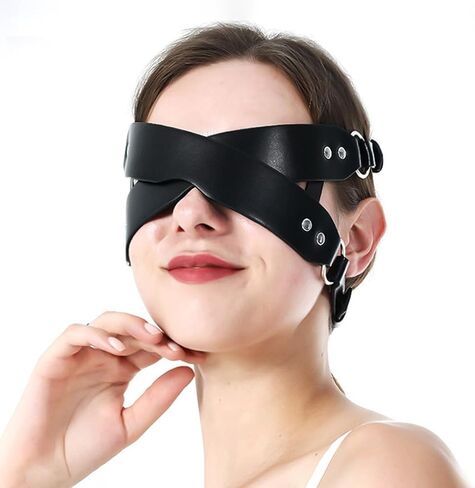 Nicute Women Leather Masquerade Mask Halloween Black Eye Mask for Cosplay Party Mask Costume Accessory in Kuwait