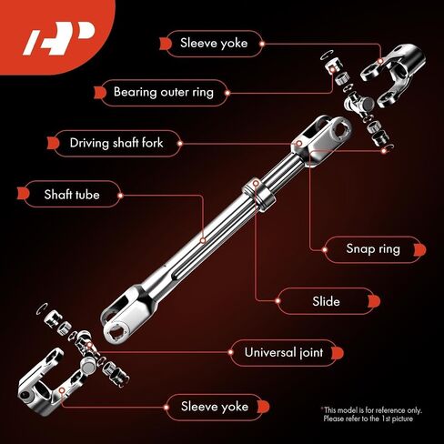 A-Premium Lower Intermediate Steering Shaft Steering Column Shaft with U-Joint Coupler Compatible with 2004-2008 Ford F-150 & 2006-2008 Lincoln Mark LT, Replace # 5L3Z3B676AA in Saudi Arabia