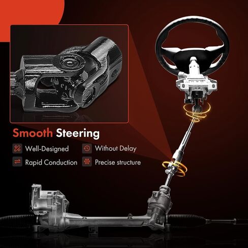 A-Premium Lower Intermediate Steering Shaft Steering Column Shaft with U-Joint Coupler Compatible with 2004-2008 Ford F-150 & 2006-2008 Lincoln Mark LT, Replace # 5L3Z3B676AA in Saudi Arabia