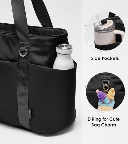 حقيبة كبيرة للنساء بسحاب، حقيبة عمل منتفخة خفيفة الوزن مع مقصورات، حقيبة كتف للنساء للعمل والسفر in Kuwait