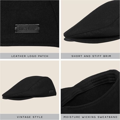 Cole Haan Mens Newsboy Cap - Wool Blend with Brushed Polyester Lining in Saudi Arabia