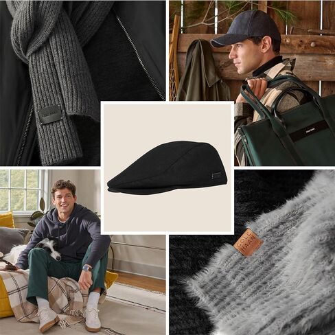 Cole Haan Mens Newsboy Cap - Wool Blend with Brushed Polyester Lining in Saudi Arabia