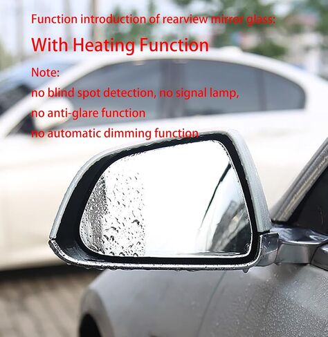 Replacement Exterior Mirrors Side Rear View Mirror White Glass Lens Door Mirror For Tesla Model Y 2021-2024 Passenger side Right (right) in Kuwait