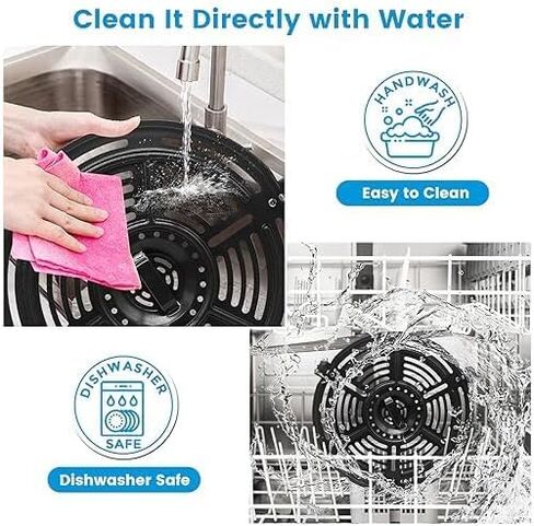 Air Fryer Replacement Parts for Ninja AF101 AF161 AF150 Air Fryer, 8.2'' Round Food Grade Air Fryer Grill Pan Grill Plate Crisper Plate Accessories Tray Rack Compatible Ninja Foodie Pressure Cooker in Saudi Arabia