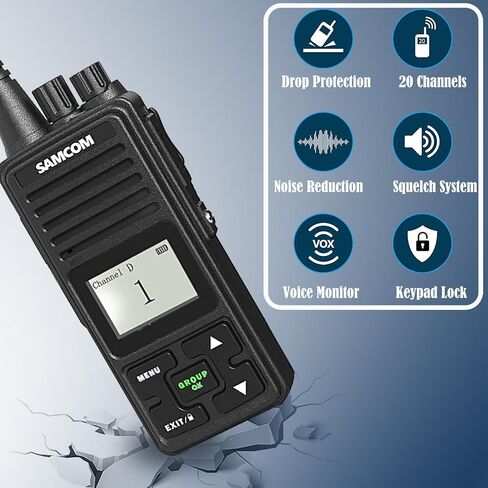 أجهزة راديو SAMCOM FPCN10A ثنائية الاتجاه طويلة المدى، أجهزة اتصال لاسلكية طويلة الاستعداد قابلة لإعادة الشحن بقدرة 3000 مللي أمبير للبالغين، أجهزة راديو UHF ثنائية الاتجاه محمولة تجاريًا مبرمجة مع سماعة أذن، مجموعة محادثات مزدوجة PTT، 3 قطع in Saudi Arabia