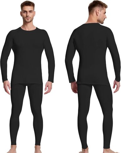 مجموعة ملابس داخلية حرارية للرجال، ملابس علوية حرارية وطبقة أساسية حرارية للرجال من Long Johns مبطنة بالصوف للطقس البارد in Kuwait