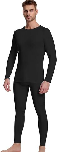 مجموعة ملابس داخلية حرارية للرجال، ملابس علوية حرارية وطبقة أساسية حرارية للرجال من Long Johns مبطنة بالصوف للطقس البارد in Kuwait