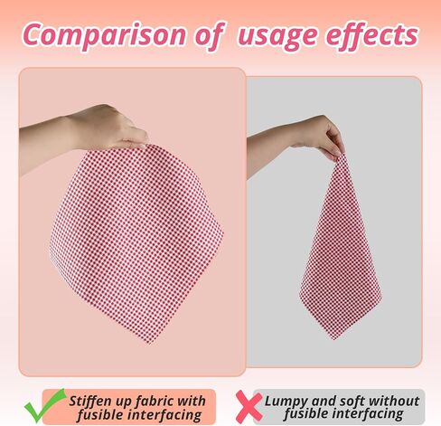 HTVRONT Light Weight Fusible Interfacing for Sewing - 13In*22Yard Non-Woven Interfacing Fabric for Sewing, Iron-on Interfacing for Crafting Quilting Sewing DIY Crafts Supplies in Saudi Arabia