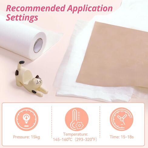 HTVRONT Light Weight Fusible Interfacing for Sewing - 13In*22Yard Non-Woven Interfacing Fabric for Sewing, Iron-on Interfacing for Crafting Quilting Sewing DIY Crafts Supplies in Saudi Arabia