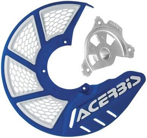 Acerbis X-Brake Vented Front Disc Cover with Mounting Kit Blue/White for Yamaha YZ450F 2003-2013 in Saudi Arabia