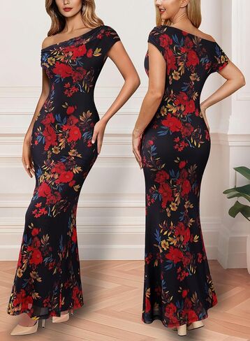 VFSHOW إمرأة 2025 كتف واحد زفاف ضيف Bodycon فستان ماكسي مثير قبالة الكتف جاهزة فساتين كوكتيل طويلة رسمية in Kuwait