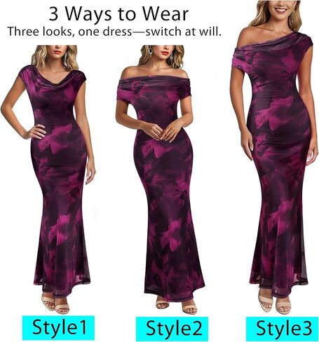 VFSHOW إمرأة 2025 كتف واحد زفاف ضيف Bodycon فستان ماكسي مثير قبالة الكتف جاهزة فساتين كوكتيل طويلة رسمية in Kuwait