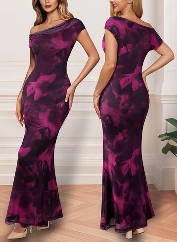 VFSHOW إمرأة 2025 كتف واحد زفاف ضيف Bodycon فستان ماكسي مثير قبالة الكتف جاهزة فساتين كوكتيل طويلة رسمية in Kuwait