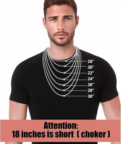 Stainless Steel Cuban Link Chains for Men - Durable, Stylish Necklaces in Silver Tone in Saudi Arabia