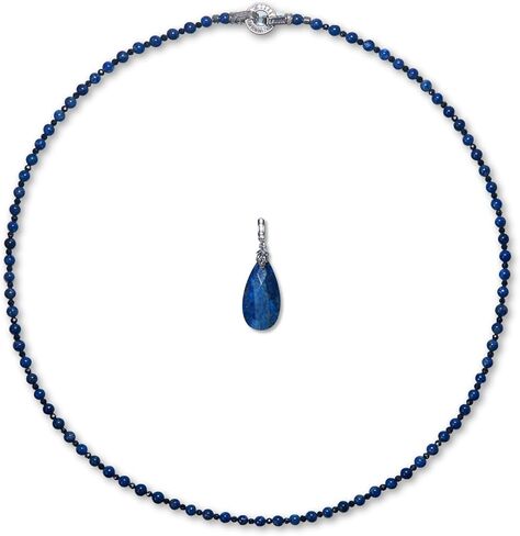 Beads Necklace for Women Men, 4mm Natural Crystal Beaded Necklace for Gift, Unique palladium plated Clasp, Pendant in Saudi Arabia