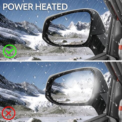 Left Side Door Mirror Fit for 2019-2023 Toyota Rav4, Power Glass Door View Mirror with Heating Function,with Blind Spot Detection,Turn Signal （White,8Pins） (Right/Passenger Side) in Kuwait