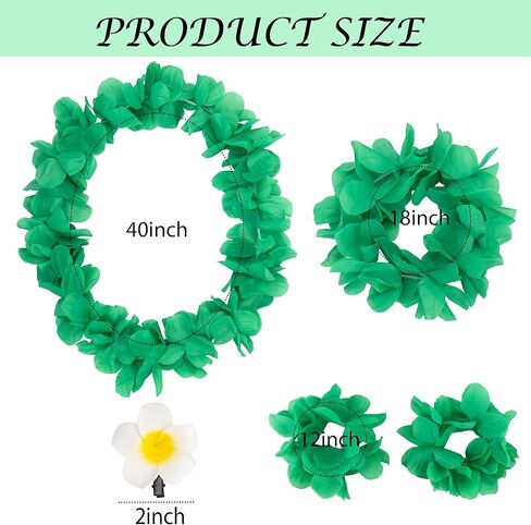6PC Hawaiian Leis Halloween Costume Accessories Luau Hawaii Flower Hair Clips Women Birthday Party Dess up Decorations in Saudi Arabia