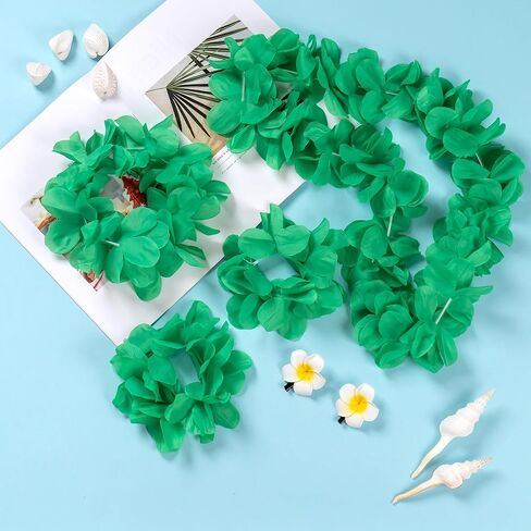 6PC Hawaiian Leis Halloween Costume Accessories Luau Hawaii Flower Hair Clips Women Birthday Party Dess up Decorations in Saudi Arabia