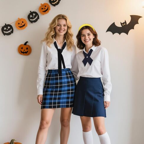Mepase 3 Pcs Private School Socialite Scene Costume Accessory for Halloween Vintage-inspired Socialite Unchained it Girl Aesthetic with Vintage Headband and Crisscross Necktie Set in Saudi Arabia