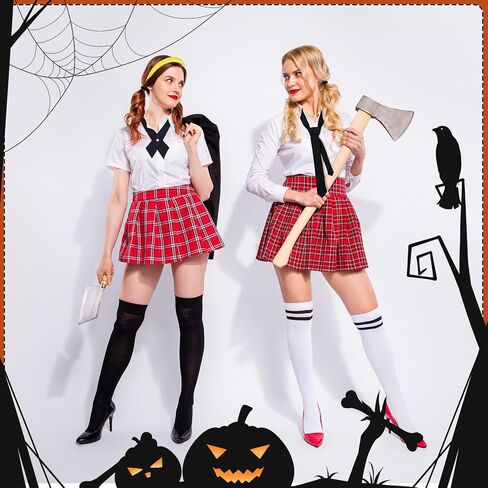 Mepase 3 Pcs Private School Socialite Scene Costume Accessory for Halloween Vintage-inspired Socialite Unchained it Girl Aesthetic with Vintage Headband and Crisscross Necktie Set in Saudi Arabia