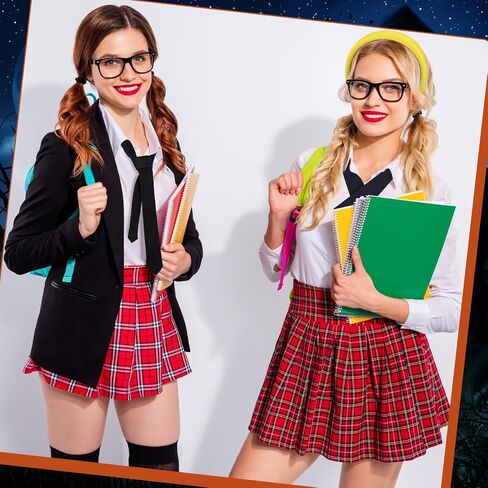 Mepase 3 Pcs Private School Socialite Scene Costume Accessory for Halloween Vintage-inspired Socialite Unchained it Girl Aesthetic with Vintage Headband and Crisscross Necktie Set in Saudi Arabia