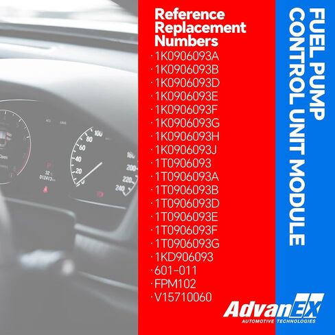 1K0906093G وحدة التحكم في مضخة الوقود المتوافقة مع Audi A1 A3، Volkswagen Beetle CC Eos Golf Jetta Passat GTI، Seat Altea Altea XL Ibiza Leon Toledo، استبدل 1T0906093F 1K0906093B in Saudi Arabia