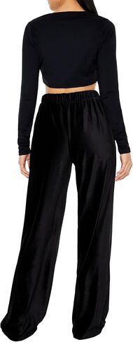 Forever 21 Women's Corduroy High-Rise Wide-Leg Pants in Saudi Arabia
