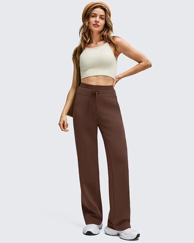 G4Free Smoofit Modal Soft Women's Wide Leg Sweatpants with Pockets Drawstring Double Layer Waist Casual Pants in Saudi Arabia