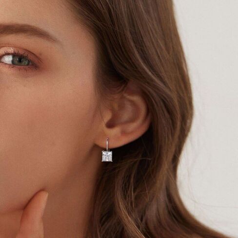 MOOSEA Moissanite Dangle Earrings for Women, 925 Sterling Silver 1-3ct D Color VVS1 Clarity Lab Created Moissanite Leverback Earrings for Women Anniversary Birthday Gifts for Wife Mom Girlfriend in Saudi Arabia