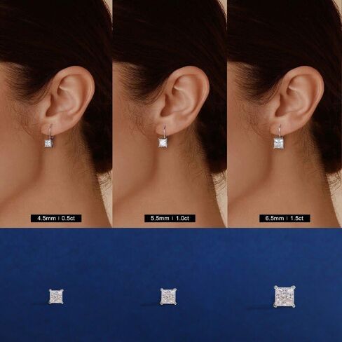 MOOSEA Moissanite Dangle Earrings for Women, 925 Sterling Silver 1-3ct D Color VVS1 Clarity Lab Created Moissanite Leverback Earrings for Women Anniversary Birthday Gifts for Wife Mom Girlfriend in Saudi Arabia