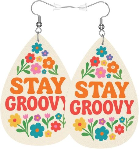 Teardrop Earrings For Women, Dangle Earrings Jewelry For Women, Lightweight Faux Leather Earrings Gifts in Kuwait