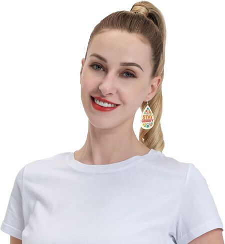 Teardrop Earrings For Women, Dangle Earrings Jewelry For Women, Lightweight Faux Leather Earrings Gifts in Kuwait