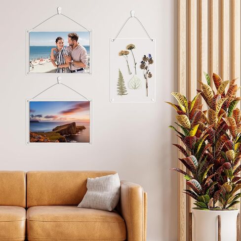 A4 Acrylic Picture Frame 13.4 x9.4 Inch Tabletop Display for Certificates Photos Awards Horizontal Vertical Mount Includes Wall Hanging Kit for Home Office Wall Decor(2 PCS) in Kuwait