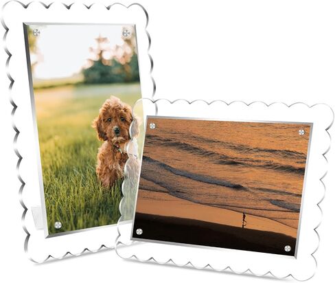 A4 Acrylic Picture Frame 13.4 x9.4 Inch Tabletop Display for Certificates Photos Awards Horizontal Vertical Mount Includes Wall Hanging Kit for Home Office Wall Decor(2 PCS) in Kuwait