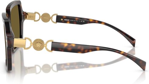 Versace Woman Sunglasses Havana Frame, Dark Brown Lenses, 55MM in Saudi Arabia