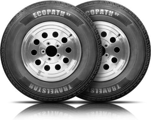 2 Pack Travelstar Ecopath ST New Premium Trailer ST225/75R15 10 Ply 117/112M Load Range E Radial Trailer Tire (Tire Only) in Kuwait