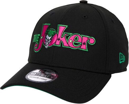 New Era The Joker Vintage Logo 39Thirty Fitted Hat (US, Alpha, Medium, Large, Black) in Saudi Arabia