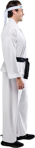 Rubies Mens Mens Miyage-do Dojo Karate Kid Gi Adult Costume Set With White Karate Pants, Jacket, Headband & Belt in Saudi Arabia