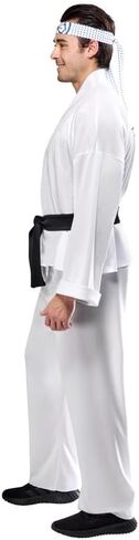 Rubies Mens Mens Miyage-do Dojo Karate Kid Gi Adult Costume Set With White Karate Pants, Jacket, Headband & Belt in Saudi Arabia