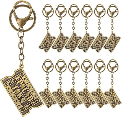 Landical 12 Pcs Funny Ticket Keychain Funny Gag Gifts for Couples Partners Women Men Gifts Car Key Backpack Accessories in Saudi Arabia