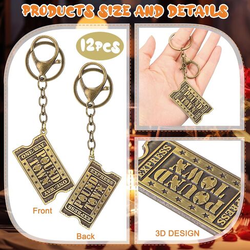 Landical 12 Pcs Funny Ticket Keychain Funny Gag Gifts for Couples Partners Women Men Gifts Car Key Backpack Accessories in Saudi Arabia