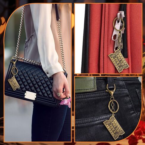 Landical 12 Pcs Funny Ticket Keychain Funny Gag Gifts for Couples Partners Women Men Gifts Car Key Backpack Accessories in Saudi Arabia