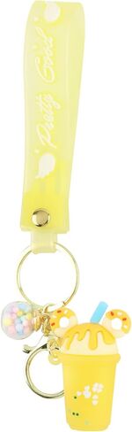 Keychain ice cream Bag Charms, Key Chains Women Cute - Fashion enthusiasts（yellow） in Saudi Arabia